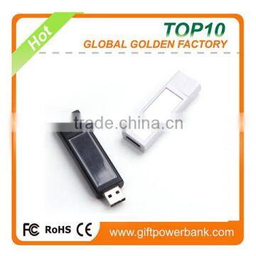 White black plastic usb memory card with logo