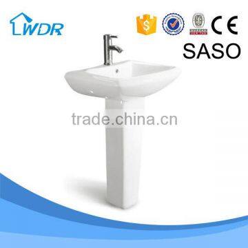 China sanitary ware floor standing pedestal corner toilet basin