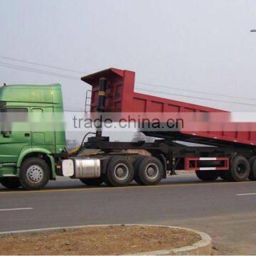 Two Axle HYVA front setting hydraulic cylinder rear tipper Semi-trailer