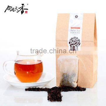 Yunnan cookded puerh teabags lowering body mass and blood lipid