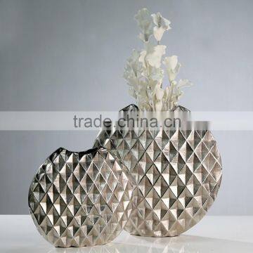 silver vase