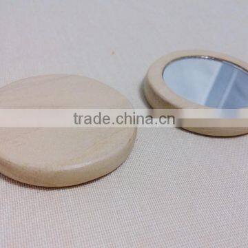 Wooden pocket mirror