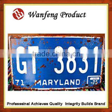 Factory produce aluminum licence plates / metal license plate/custom car plates