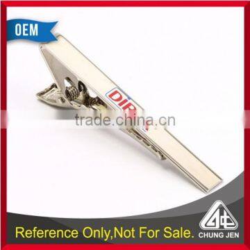 Customized Silver Tone Men Fashion Necktie Clasp Plain Tie Clips
