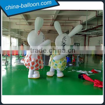 Inflatable rabbit costume / customized inflatable animal moving costume for sale