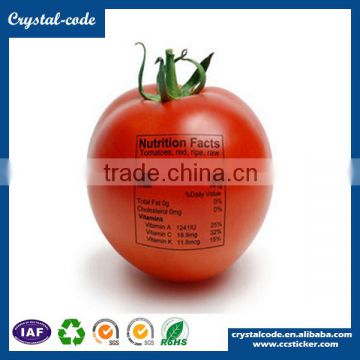 Anti counterfeit food printed logo packaging label