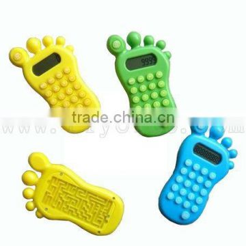 Foot shaped Calculator with maze game