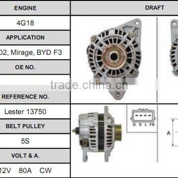 Attractive and durable auto car alternator for Mirage, BYD F3 md325696 alternator