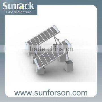 Fixed angle solar power mount structure