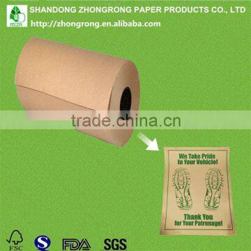 poly coated brown kraft paper for car floor mat