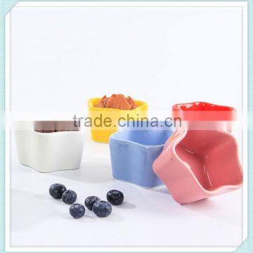Decorative Ceramic Creative Budding Bowl With Polygon Design photo-2