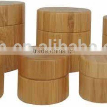 5g bamboo cream jar,double wall bamboo cosmetic jar,New design