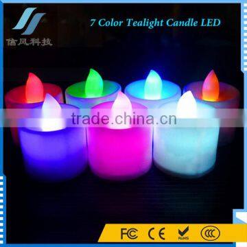 7 Color Battery Operated LED Tealight Candle LED Nightlight for Christmas Decoration photo-2
