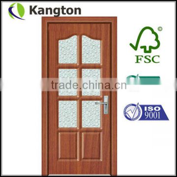 Interior PVC door with glass