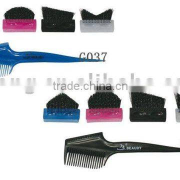 Professional salon use plastic hair dyeing combs&brush