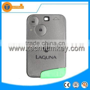 High Quality 2 Button Remote car Key with ID46 Chip and 433 blank card aparts For Renault Laguna