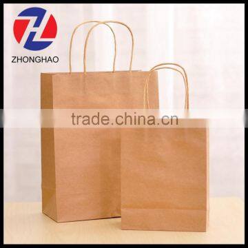 new Arrived customized strong handmade cheap blank plain craft paper bag brown