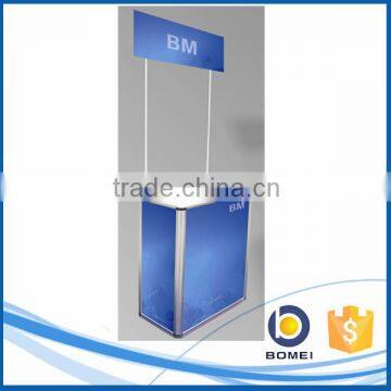 Aluminum folding screen style trade show usage sales table, promotional sales counter