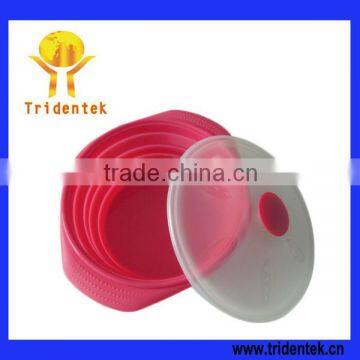 Take easy!Convenient Round Shape Silicone Collapsible Bowl