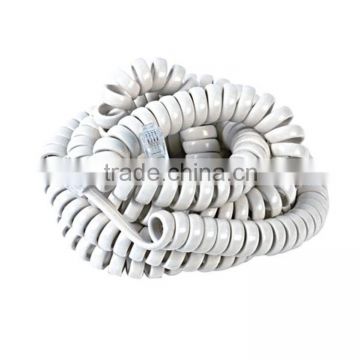 26AWG 7x0.16mm pure copper stranded pvc core curly phone cable From Shenzhen Factory