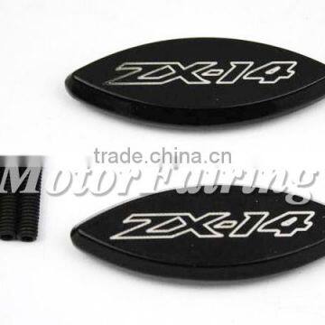 Mirror Base Plates for Kawasaki Ninja ZX-14 ZX14 R ZX-14R ZX1400 2006-2009 BLACK MT222-006