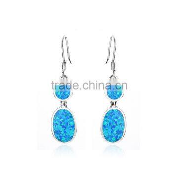 925 Sterling Silver Hanging Earring Design For Evening Dress Opal Ethiopia Design SEI29W