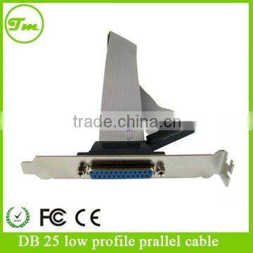 Low Profile 16in Parallel Port Header serial Cable Adapter with Bracket &ndash