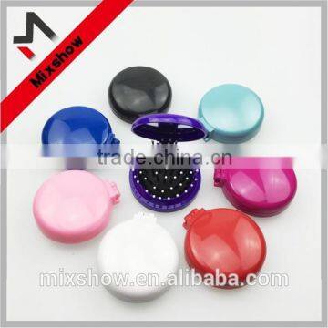 Plastic hair brush with mirror for promotion gifts