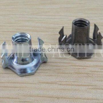 Furniture nuts T nuts with 4 prongs