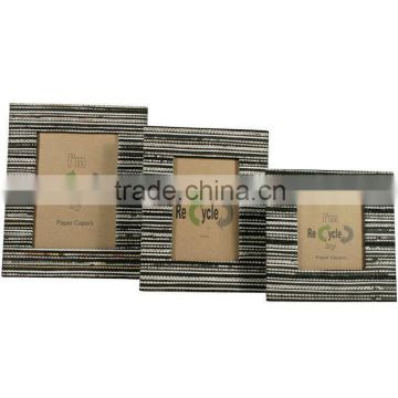 Black and White Recycled Paper Photo Frames Handmade