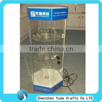 pop design display cabinet case for sale, handmade plastic display case showcase shelf for cell phones