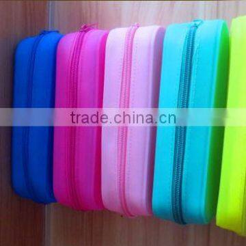 2014 Cotton Stationery Silicone Pencil Case for Teenagers