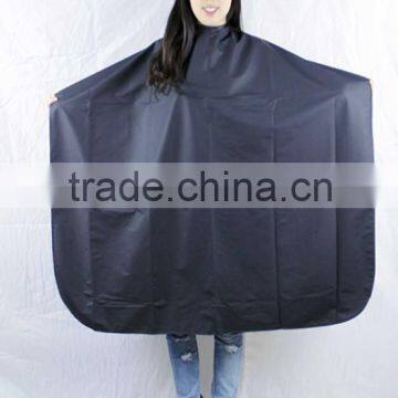 cheapest and good quality PU,waterproof & oil, customized design soft adjustable metal button hair salon cape