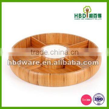 High quality hot selling big snack tray,bamboo snack tray wholesale