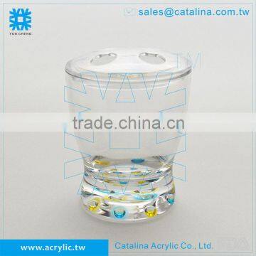 3D Bubble Pattern Soap Dish, Tumbler Lotion Dispenser Tooth Brush Holder Cotton Jar Acrylic Bathroom Accessories