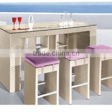6 / 8 Person Hotel Outdoor Rattan Bar Chair & Stool Pub & Bistro Chair & Stools