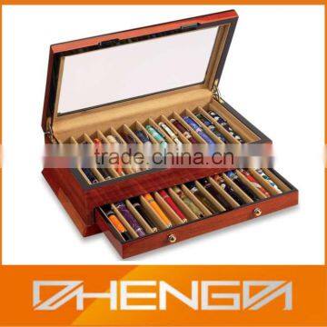 HOT SALE custom made-in-china colored pencils in wooden box with drawer (ZDS-F119)