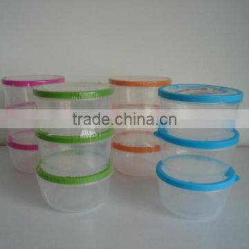 3PK plastic small storage container TPR seal Round 0.5L #TG-12401