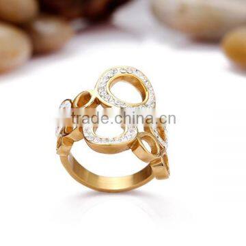 Gold Plated Bronze Finger Ring Designs for Girls photo-3