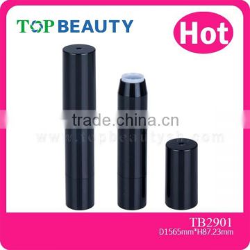 TB2901-1 Cosmetic Plastic Empty Black Lip Balm Tube Packaging