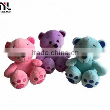 Wholesale plush pink blue purple bear toys