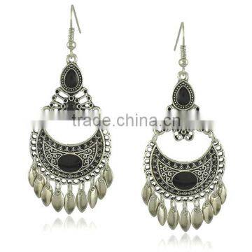 Crescent anti silver tassel earrings accessories for women