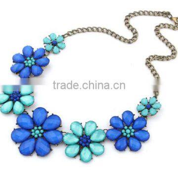 Fashion Flower Statement Necklace Jewelry