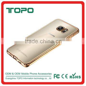 Anti-Scratch Multicolor Transparent TPU Back Cover With Soft Electroplate Phone Case TPU Mobile Case for samsung galaxy s7 edge