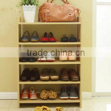 4 layers simple wooden shoe cabinet shoe rack