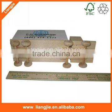 Car Shape Wooden Pallet Memo Cube,custom Shape Paper Cube,container Shape Note Cube