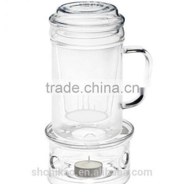 400ml Borosilicate Glass Mug With Candle Heater