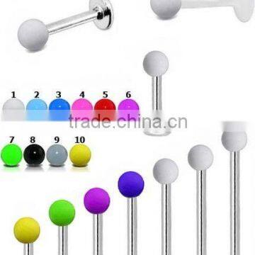 Fashion colorful acrylic ball labret jewelry lip jewelry lip ring piercing