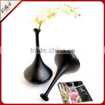 Wholesale Classic Black Swan Hand Carved Glass Vase High-grade Fashion Decoration Home Furnishing photo-3