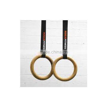 Crossfit wooden gym ring with Flexible Buckles